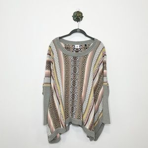 Cabi Fair Isle Poncho Sweater Dolman Sleeve Women’s Size Medium
